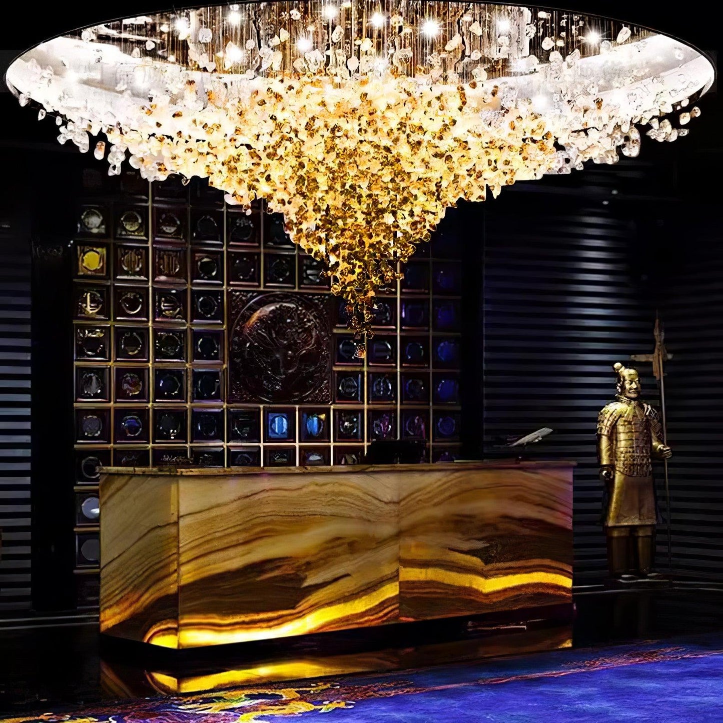 Multicolor Crystal Stone Chandelier - YIOSI