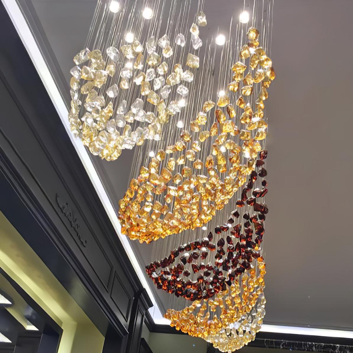 Multicolor Crystal Stone Chandelier - YIOSI