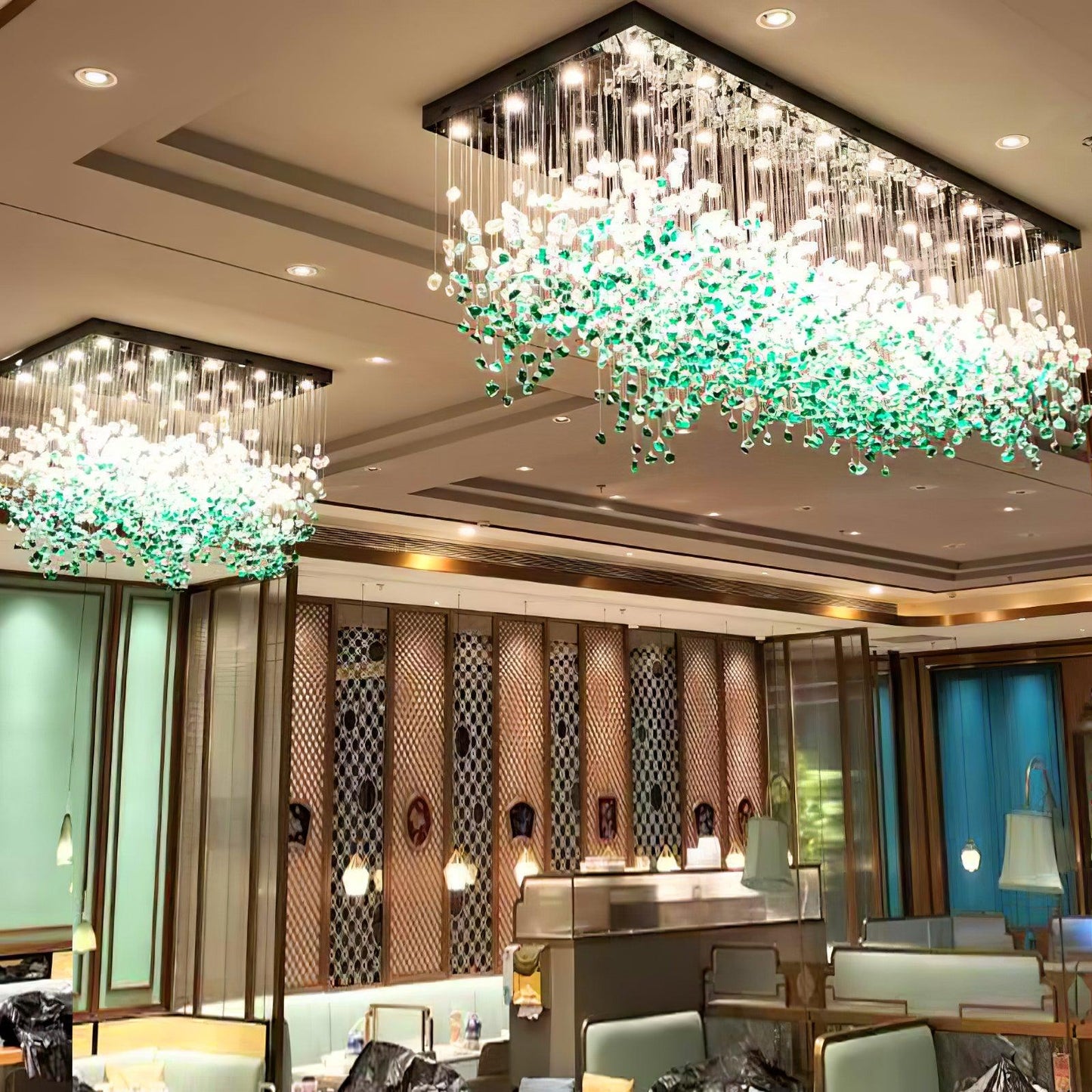 Multicolor Crystal Stone Chandelier - YIOSI