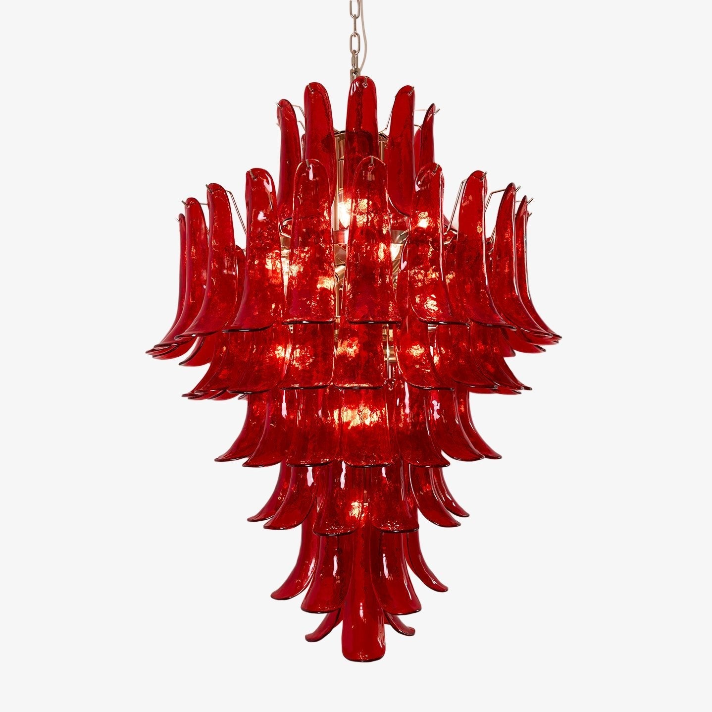 Murano Crimson Cascade Chandelier - YIOSI