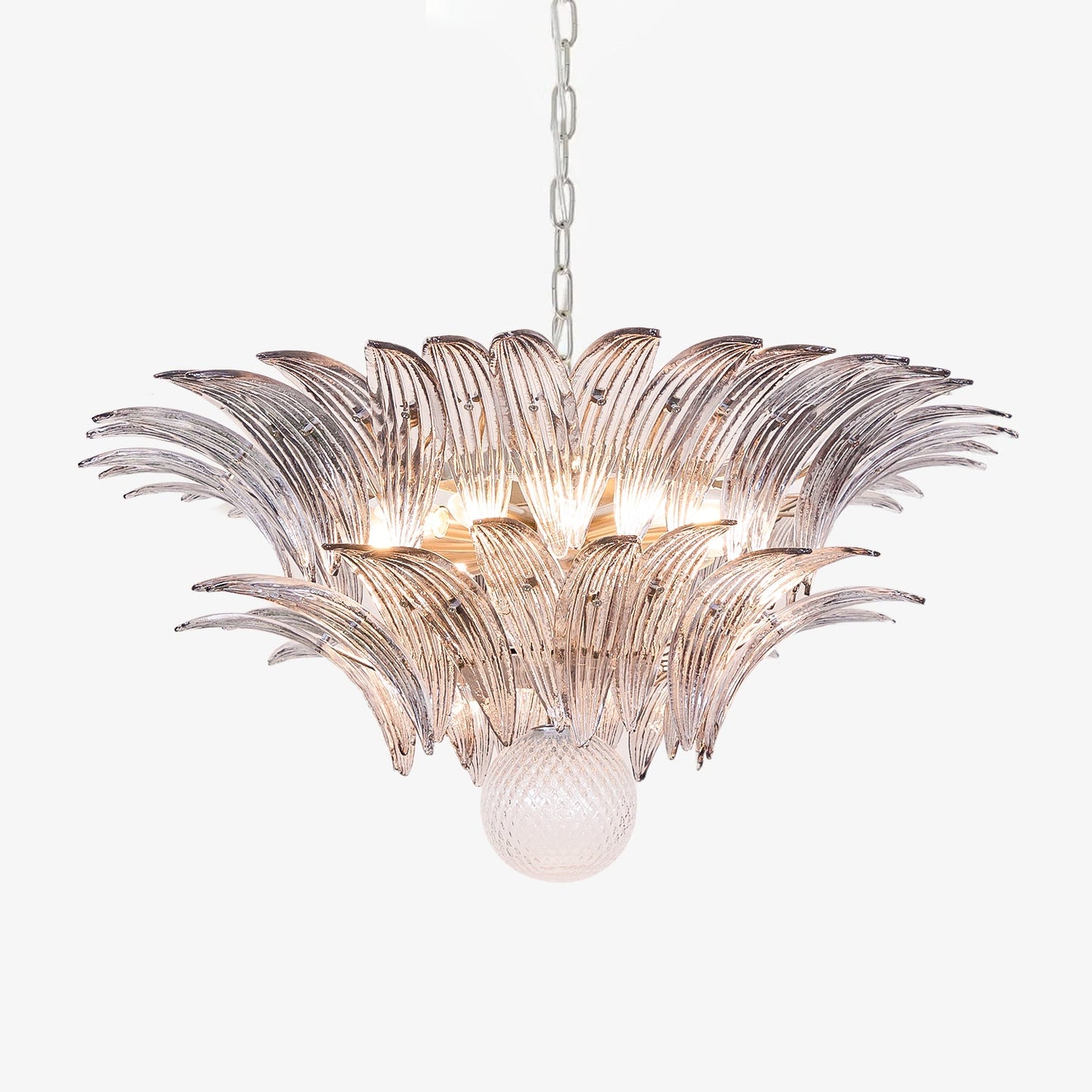 Murano Palmette Transparent Chandelier - YIOSI