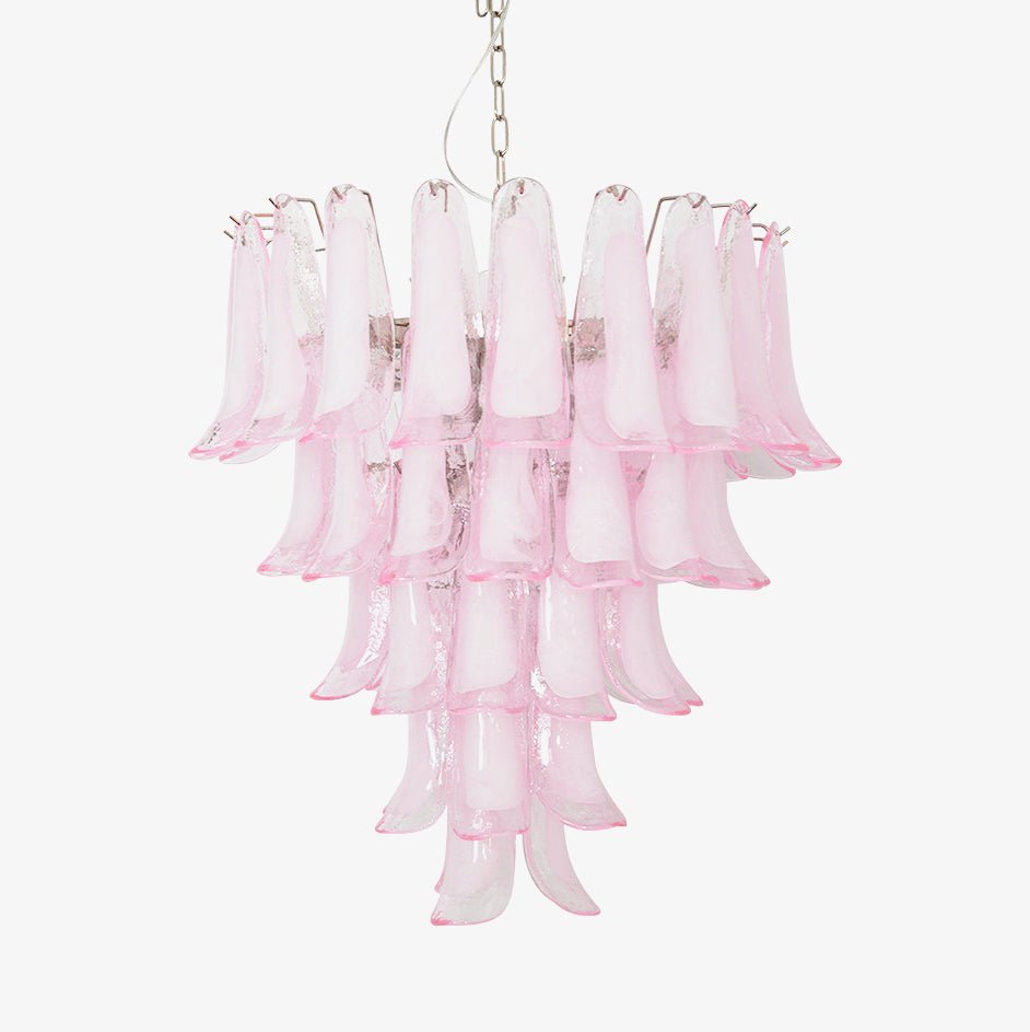 Murano Pink Glass Petals Chandelier - YIOSI