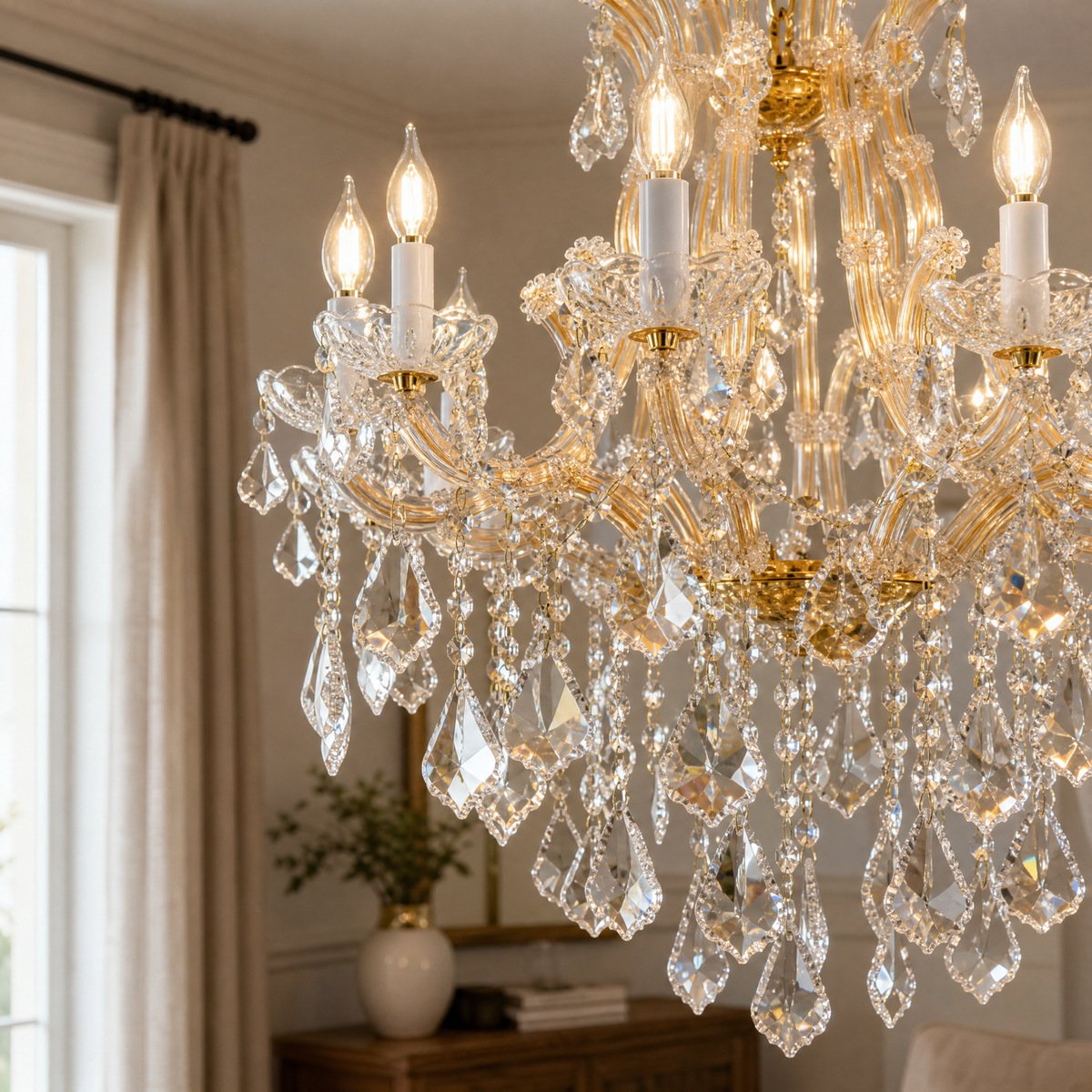 Nadine 10 Lights Traditional Crystal Chandelier