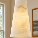 Natural Spanish Alabaster Conical Pendant Light
