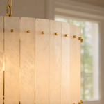 New Style Washboard Marble Slice Round Pendant Light D22"