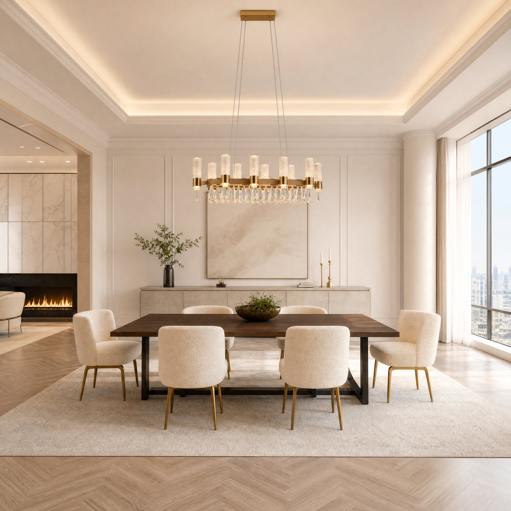 Nido Crystal Linear Chandelier