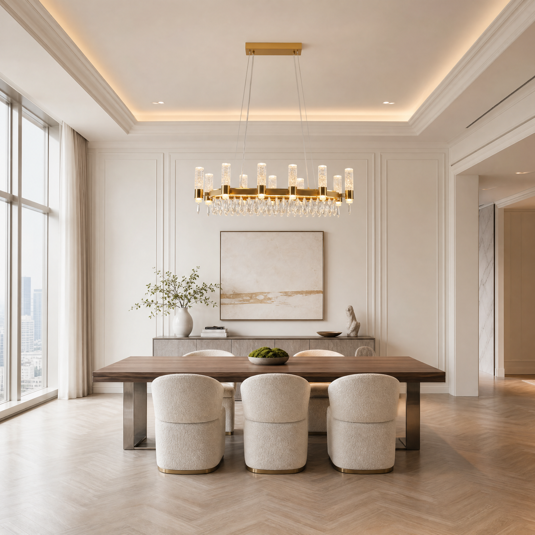 Nido Crystal Linear Chandelier