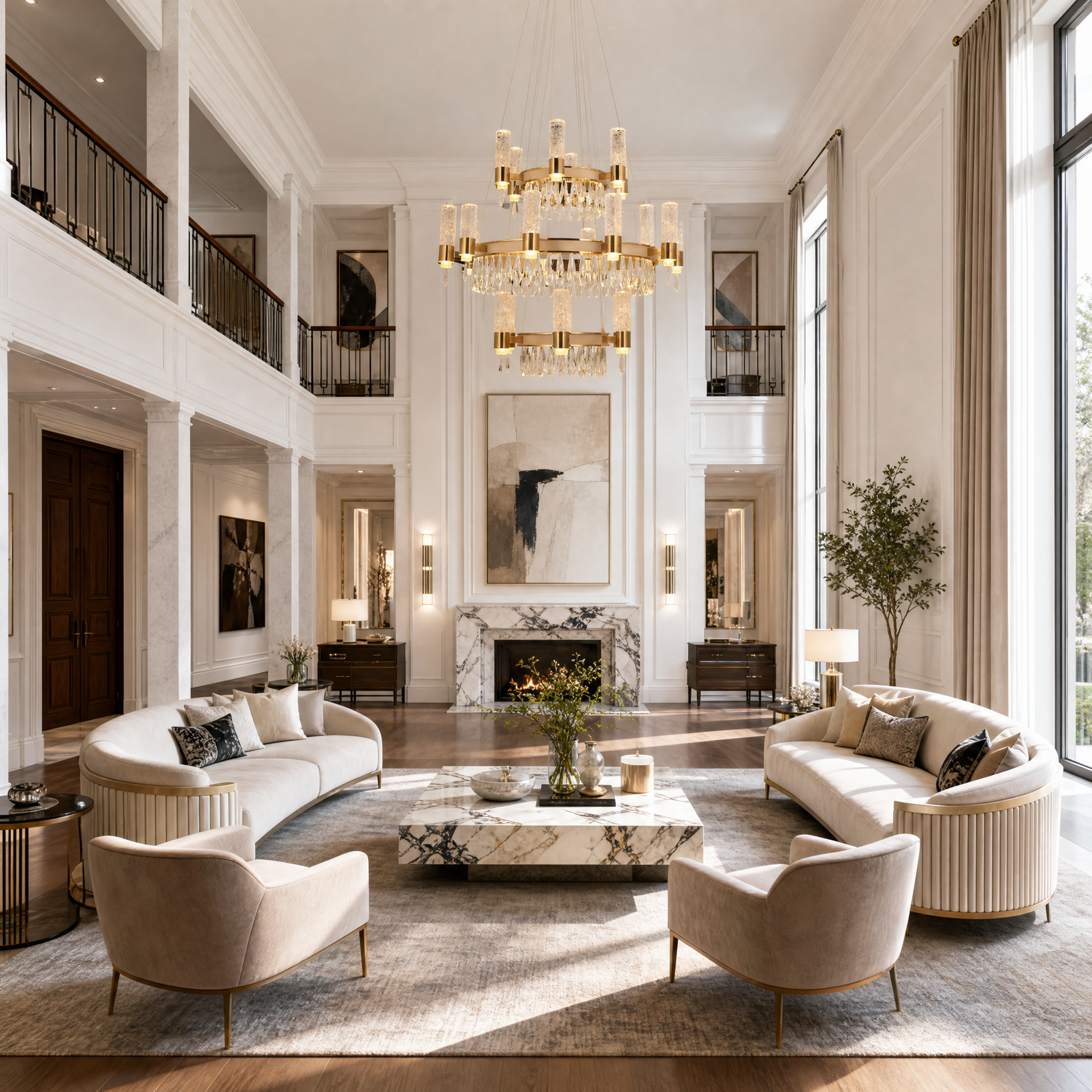 Nido Crystal Trio Chandelier
