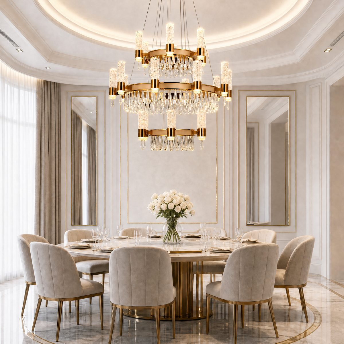 Nido Crystal Trio Chandelier