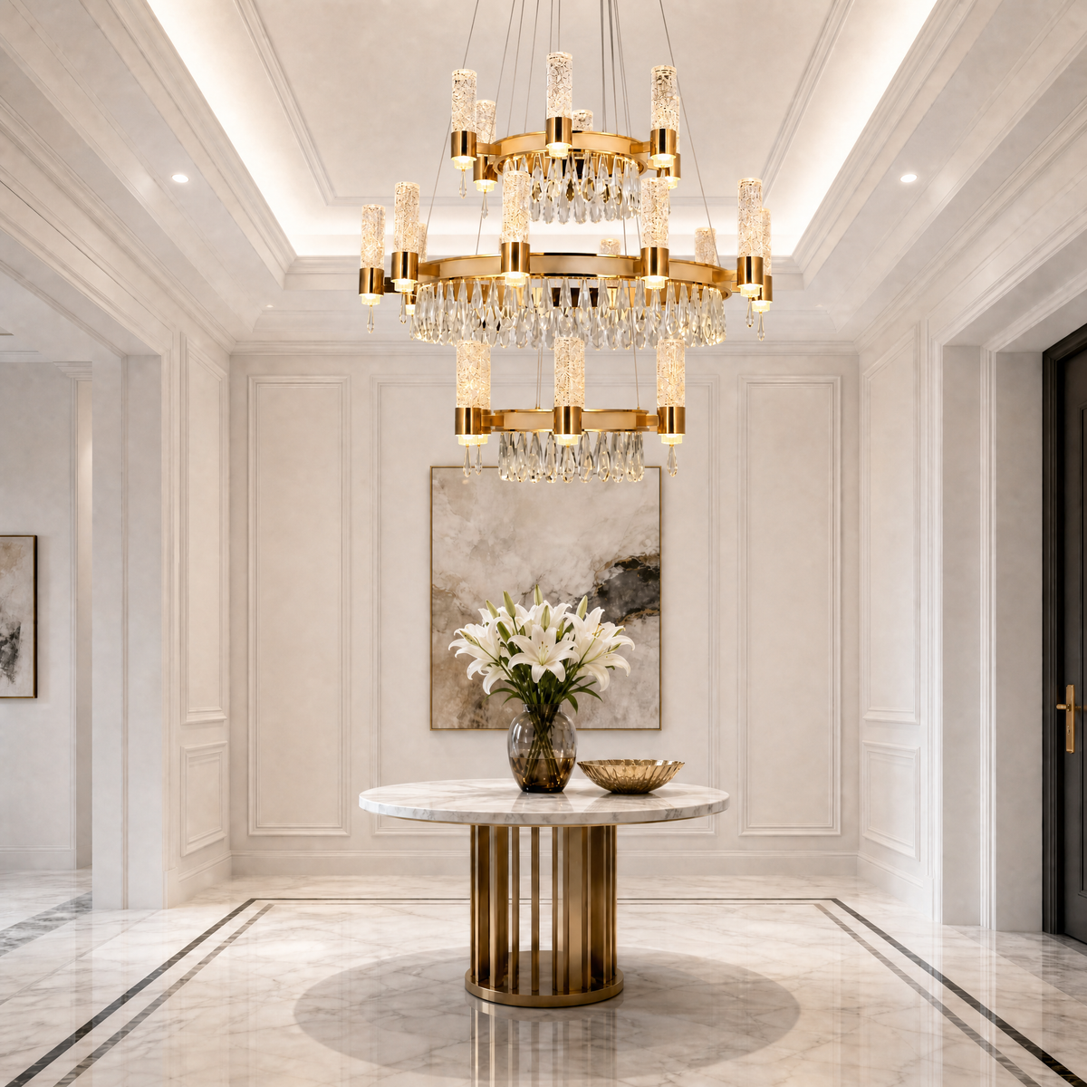Nido Crystal Trio Chandelier