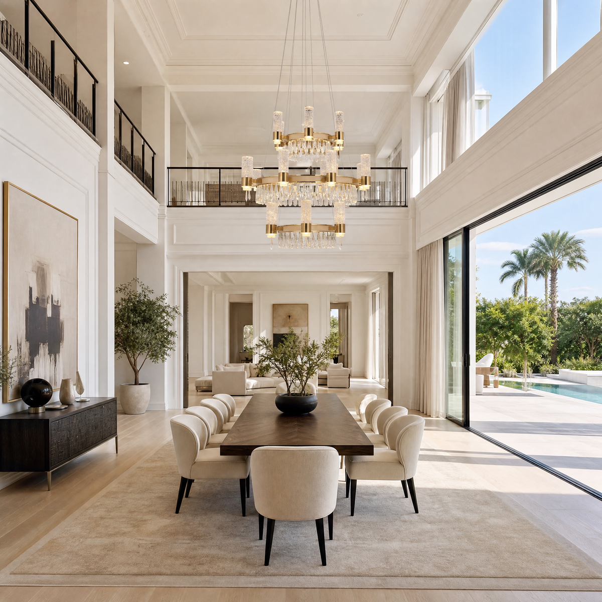 Nido Crystal Trio Chandelier