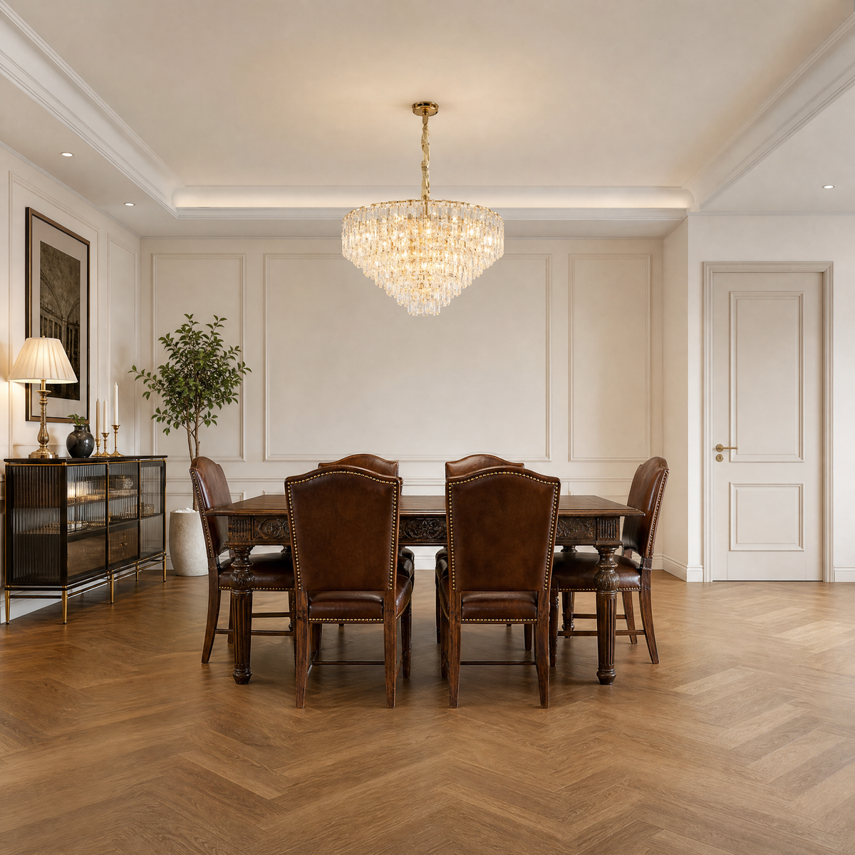 Notturno Crystal Crown Chandelier