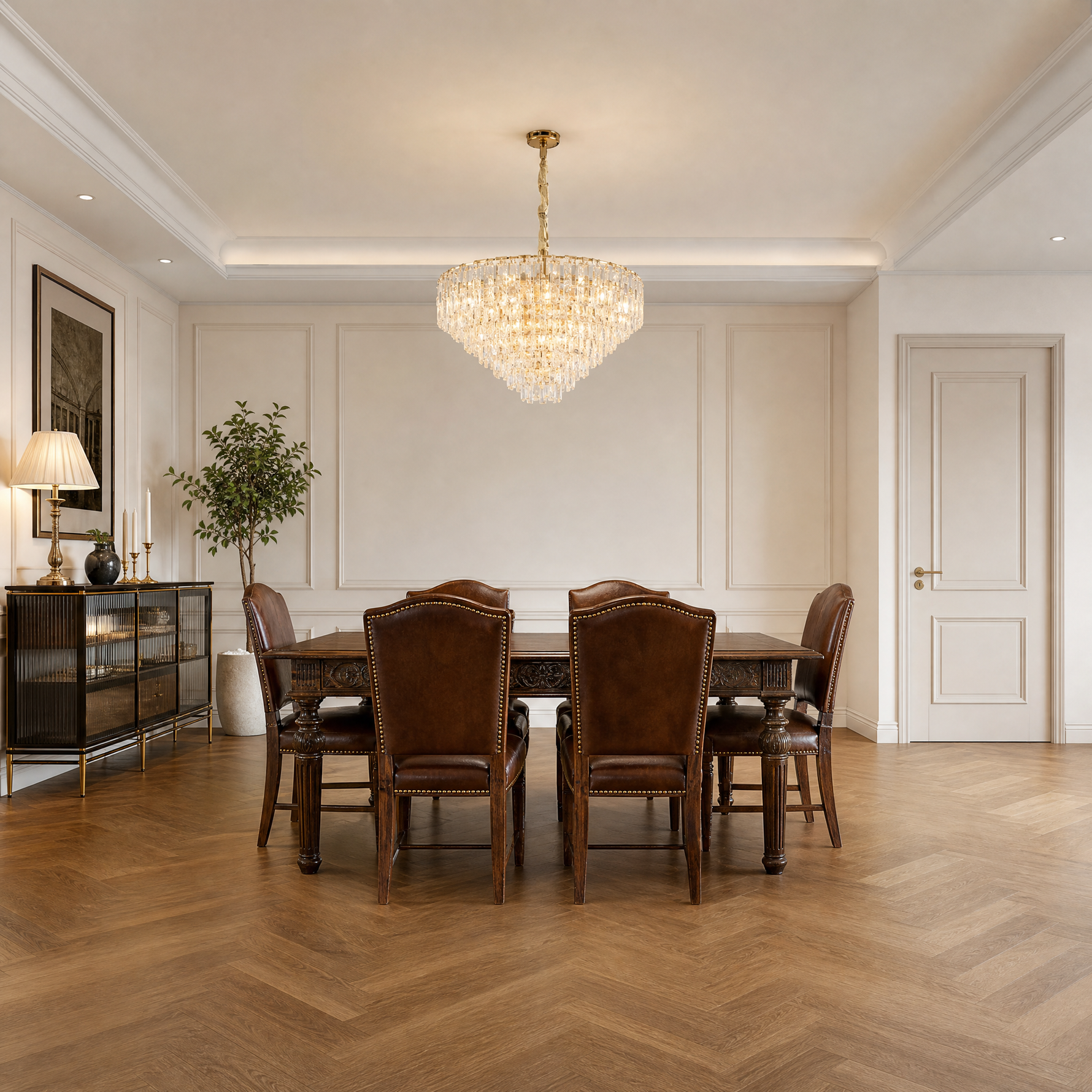Notturno Crystal Crown Chandelier