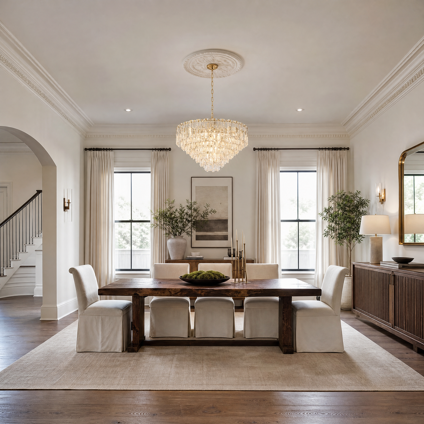 Notturno Crystal Crown Chandelier