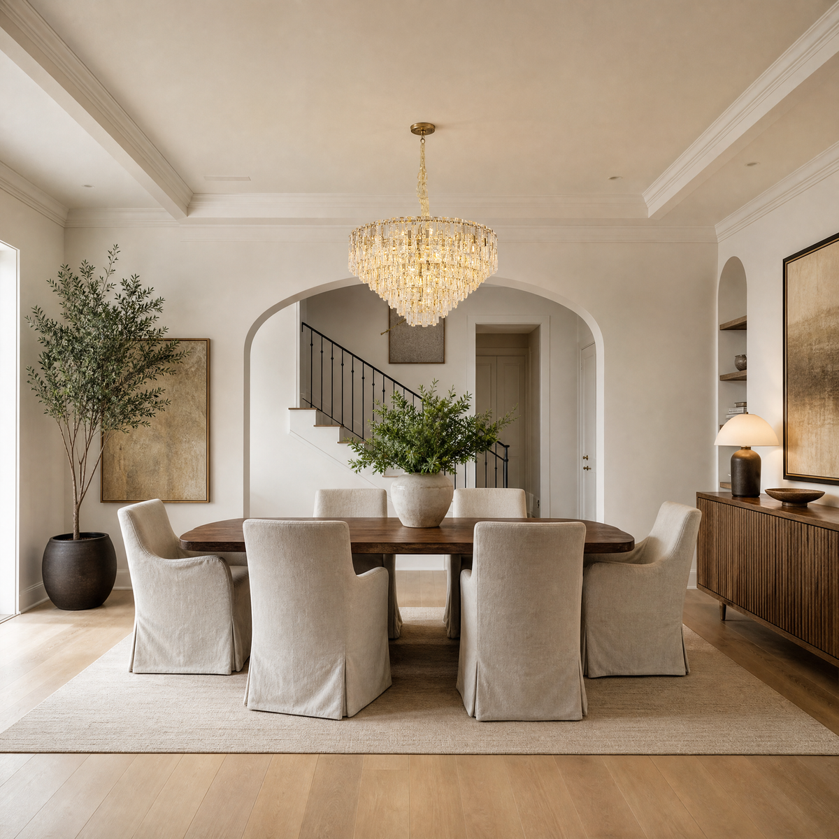 Notturno Crystal Crown Chandelier