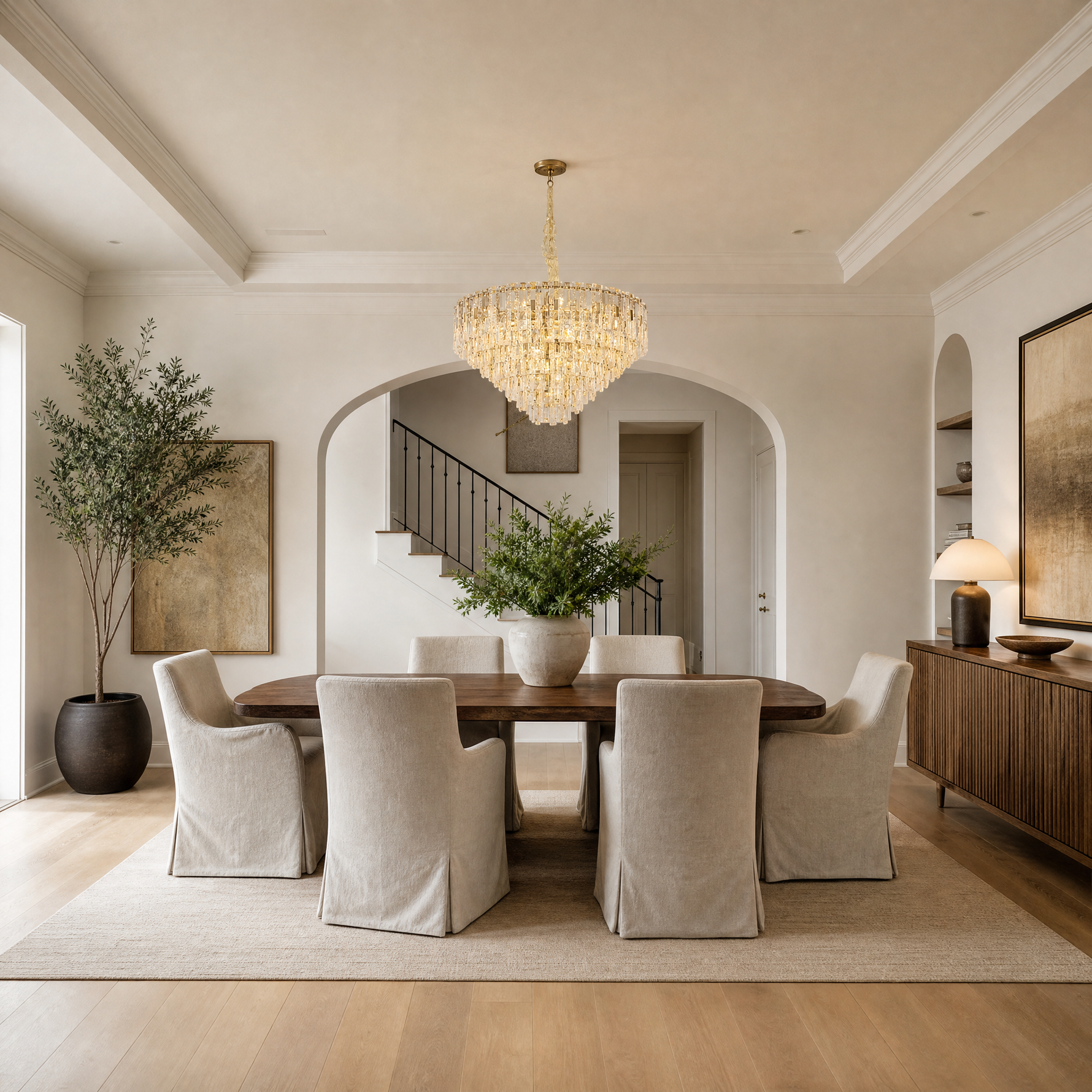 Notturno Crystal Crown Chandelier