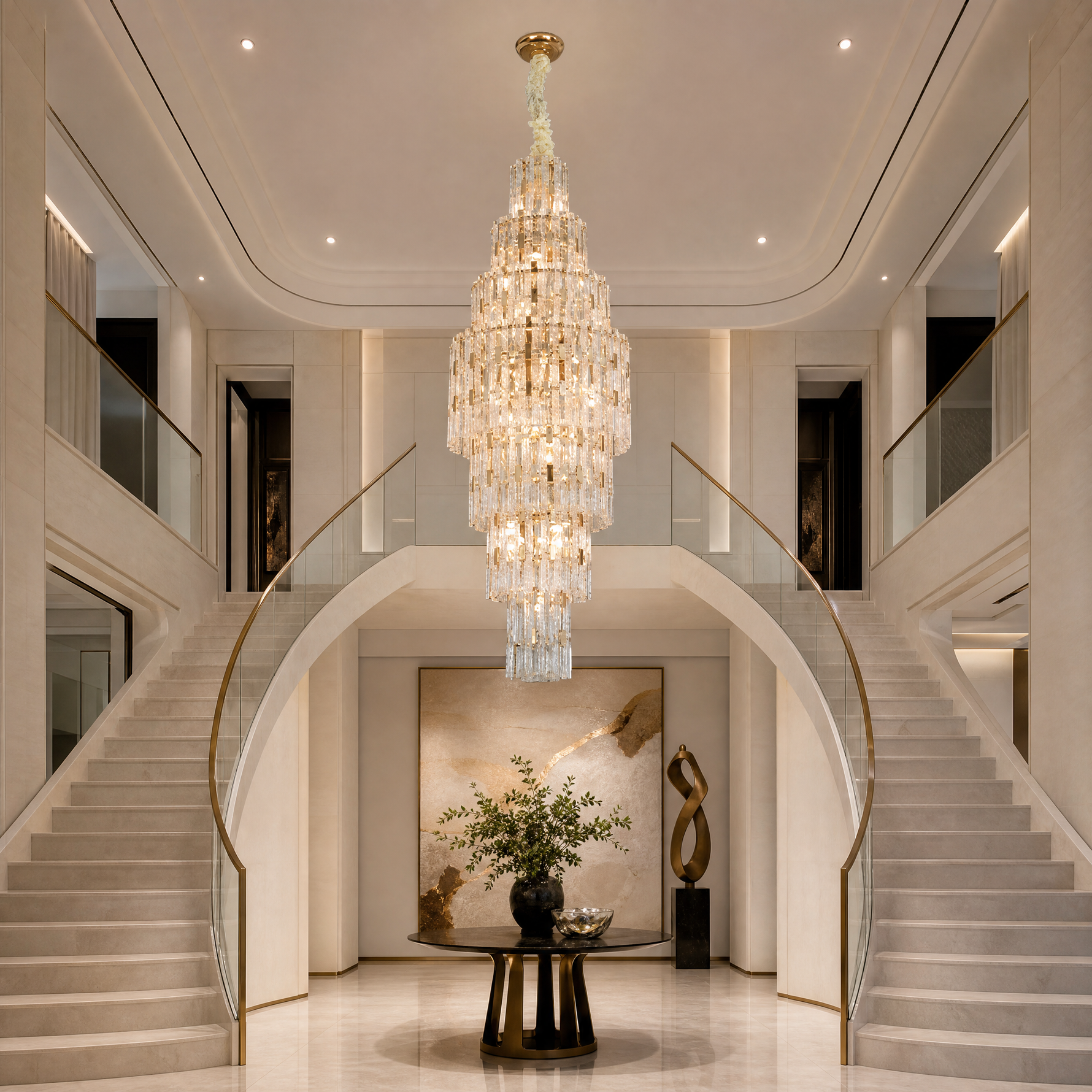 Notturno Crystal Halo Chandelier