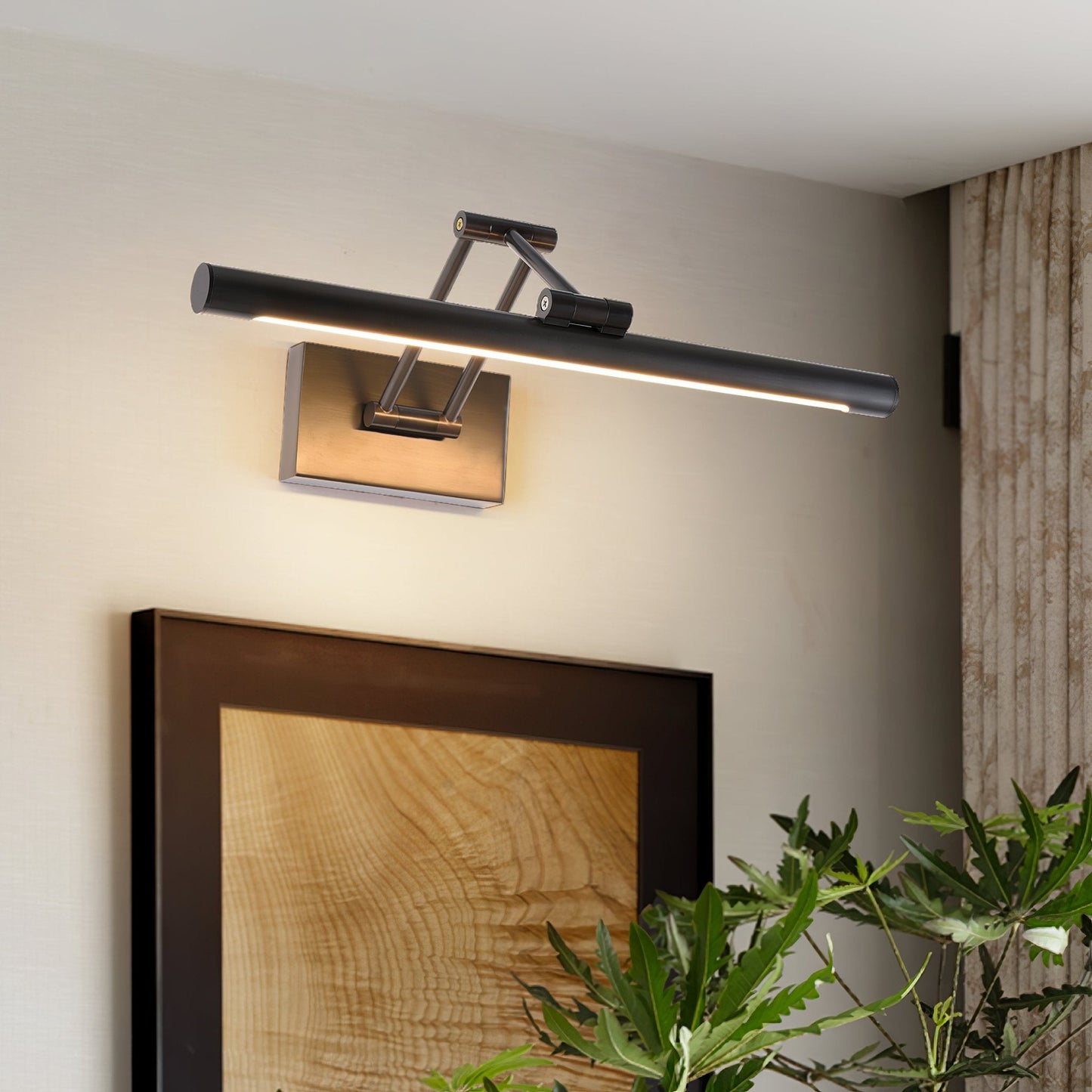 Noxmere Adjustable Black Vanity Wall Lamp – Modern Industrial Light