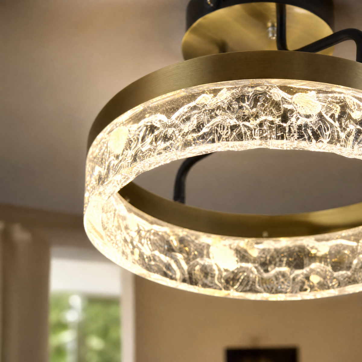 Ocean Star Modern Crystal Flush Mount Ceiling Light