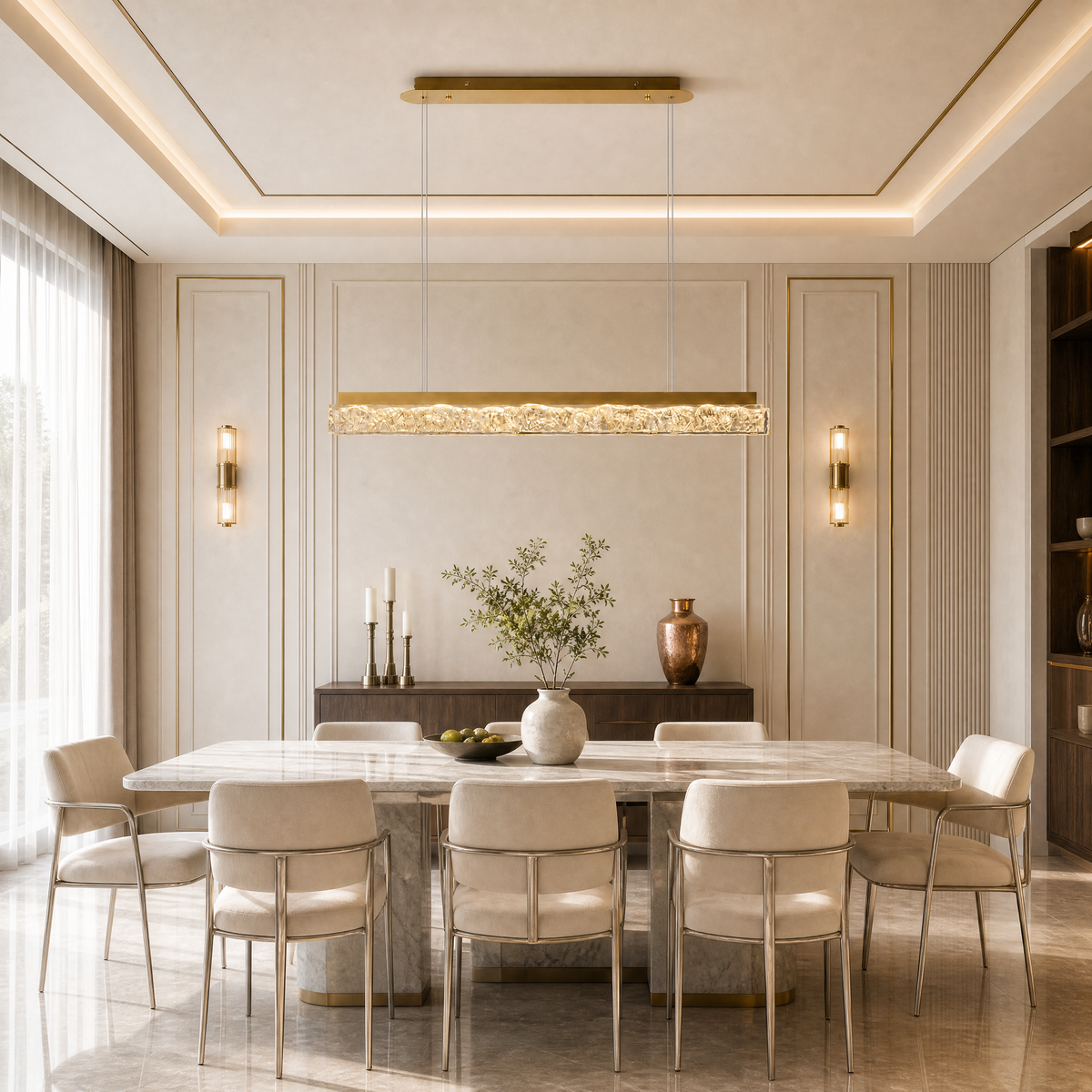 Ocean Star Modern Linear Dining Pendant Light