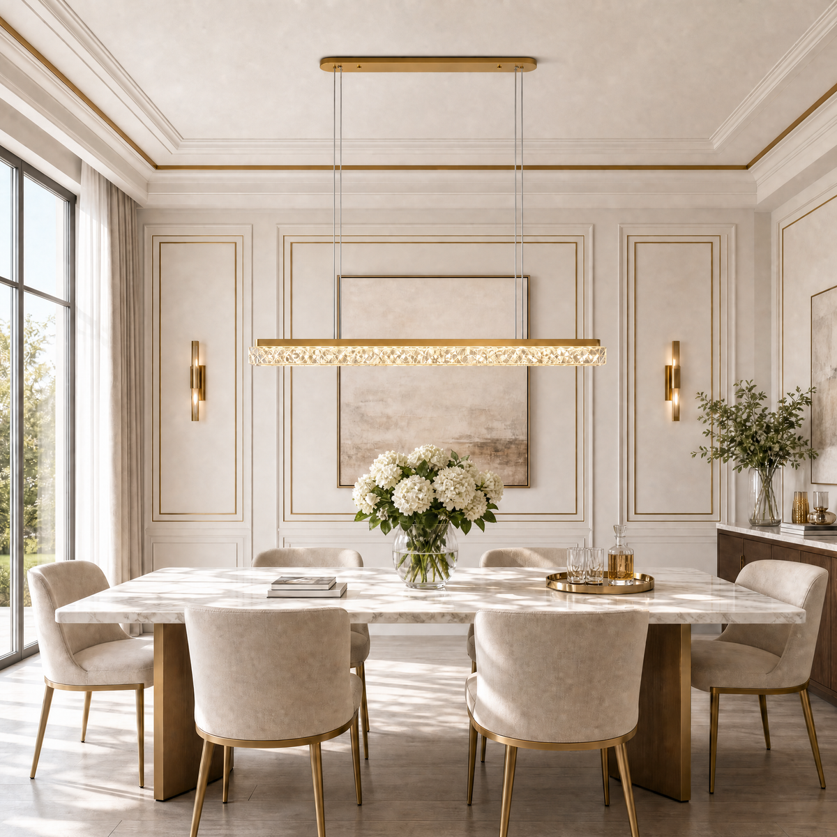 Ocean Star Modern Linear Dining Pendant Light