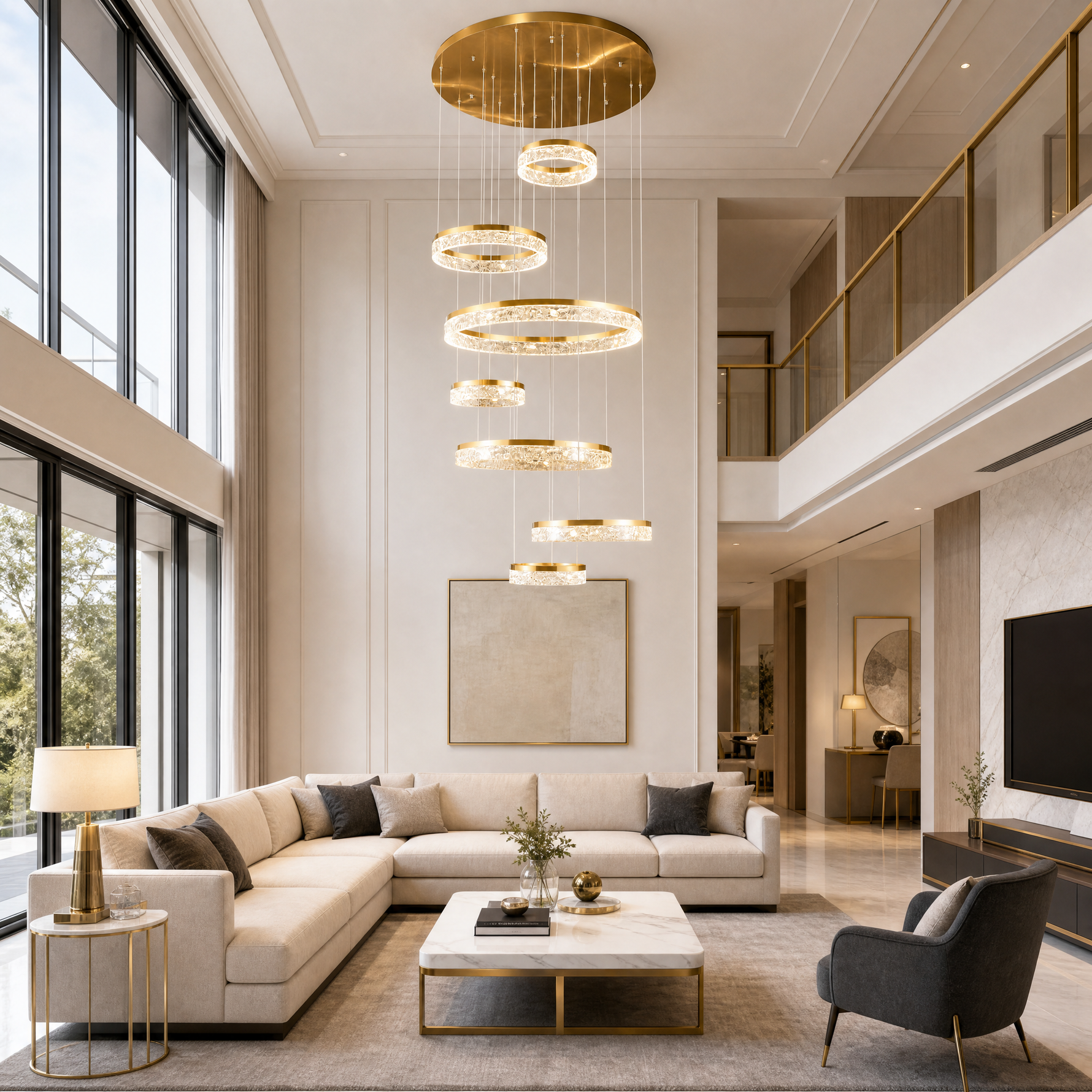 Ocean Star Modern Multi-Tier Cluster Chandelier