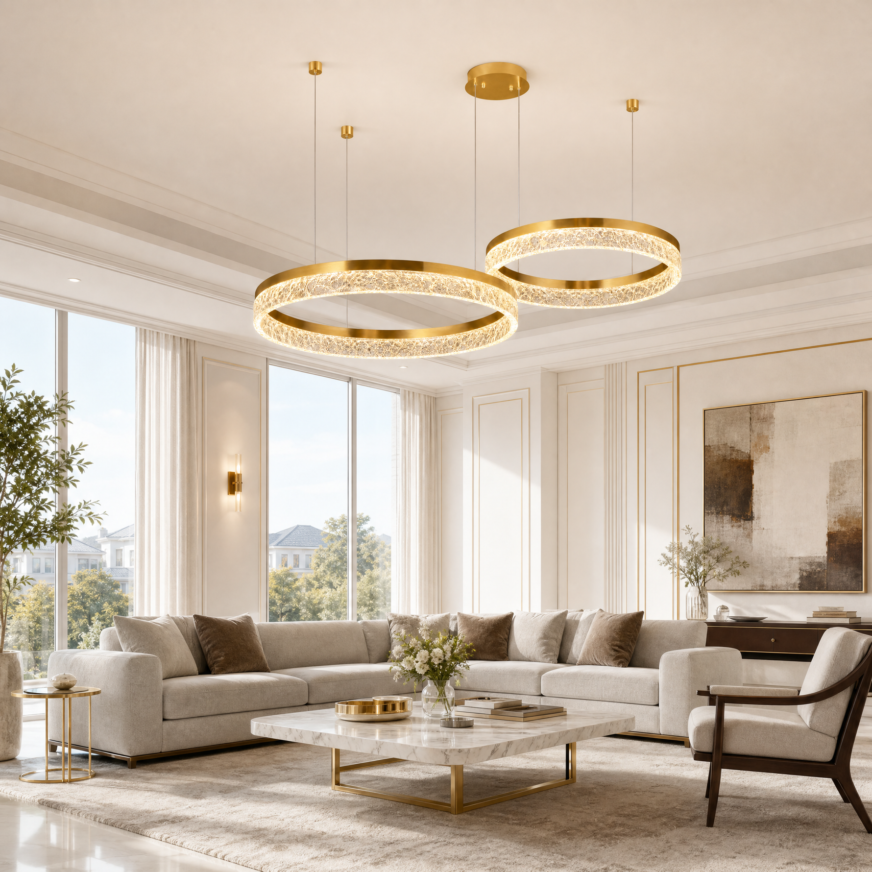 Ocean Star Modern Multi-Tier Cluster Chandelier
