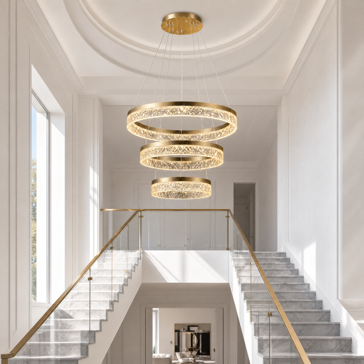Ocean Star Modern Sculptural Ring Chandelier