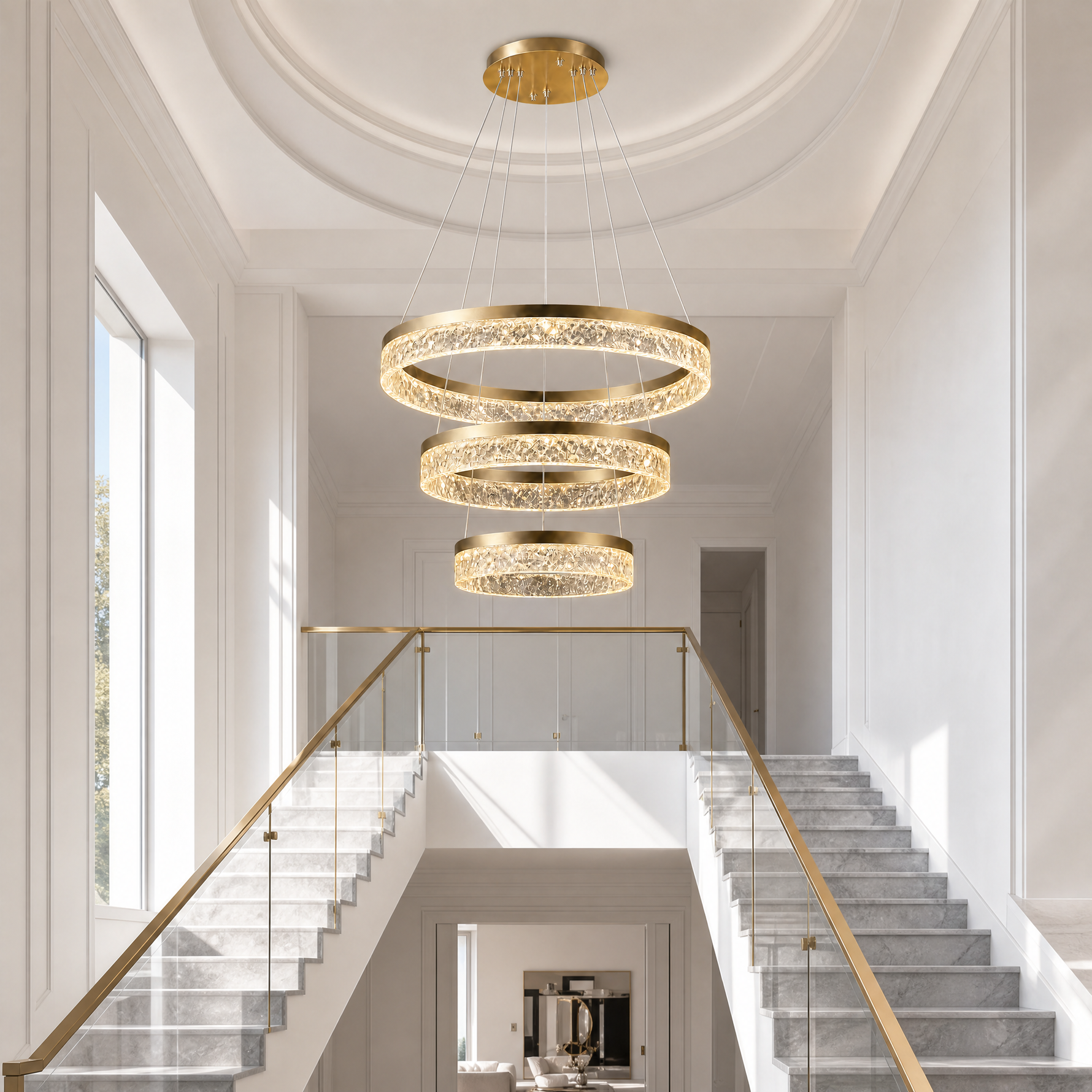 Ocean Star Modern Sculptural Ring Chandelier