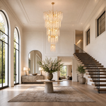 Octagon Bead Branch Staircase Chandelier 760 - Gold