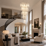 Octagon Bead Branch Staircase Chandelier 760 - Silver