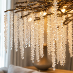 Octagonal Bead Branch Lamp D1200 - Black