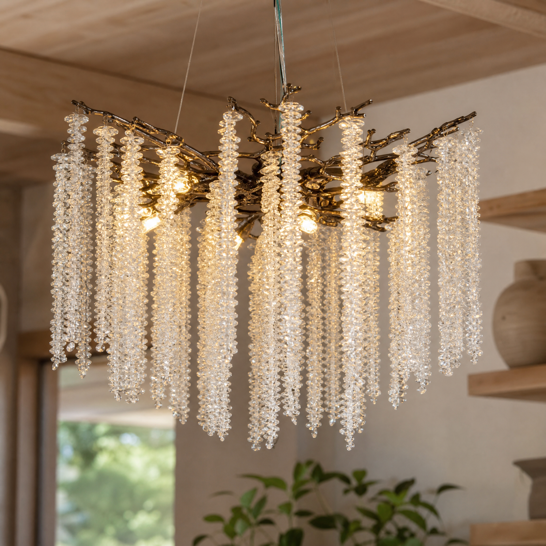 Octagonal Bead Branch Light D600 - Black