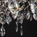 Octagonal Bead Pendant Light 1200 - Silver