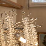 Octagonal Bead Pendant Light 1200 - Silver