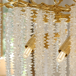 Octagonal Bead Pendant Light 1500 - Gold