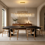 Octagonal Bead Pendant Light 1500 - Gold