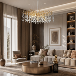 Octagonal Bead Pendant Light 1500 - Gold