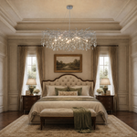 Octagonal Bead Pendant Light 1500 - Silver