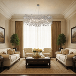 Octagonal Bead Pendant Light 1500 - Silver