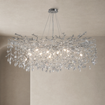 Octagonal Bead Pendant Light 1500 - Silver