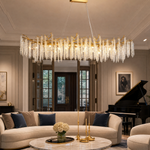 Octagonal Bead Pendant Light 1800 - Gold