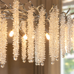 Octagonal Bead Pendant Light 1800 - Silver