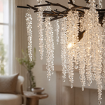 Octagonal Bead Tree Branch Staircase Light Five-Layer - Black 760