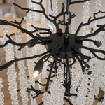 Octagonal Bead Tree Branch Staircase Light Five-Layer - Black 760