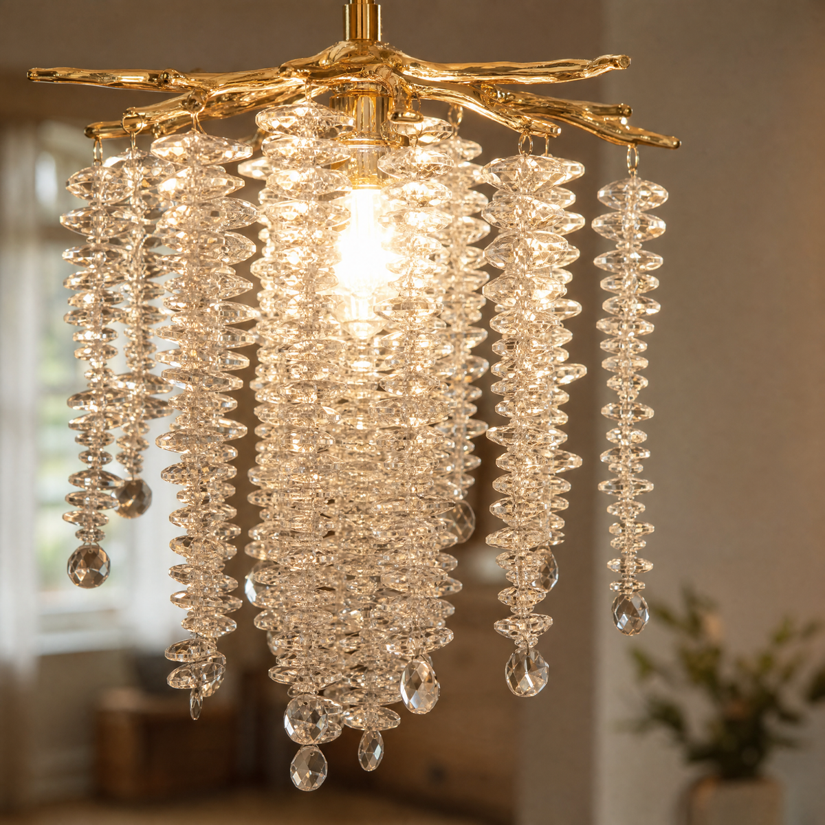 Octagonal Beads-210 Gold