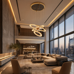 Octagonal Halo Chandelier