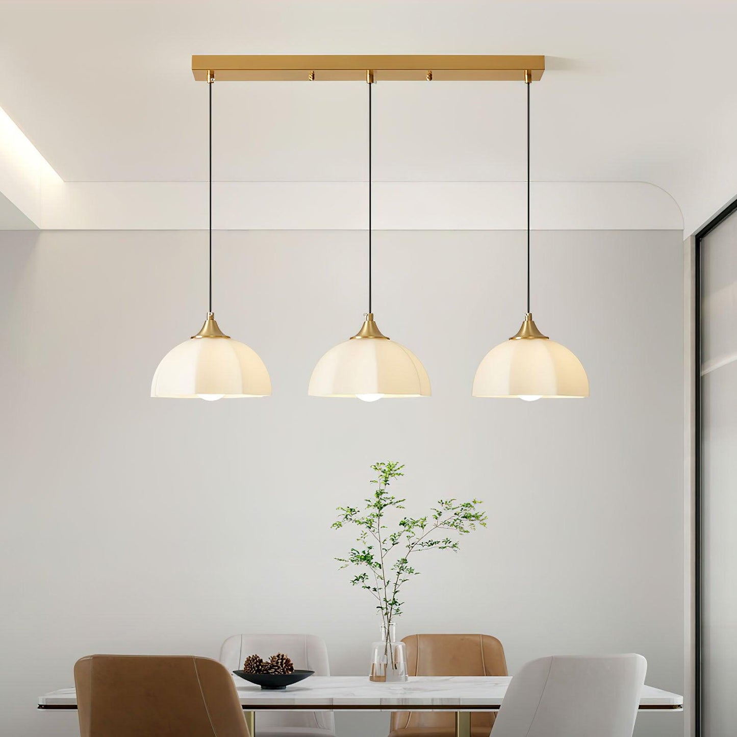 Octagonal Glass Bowl Chandelier - YIOSI