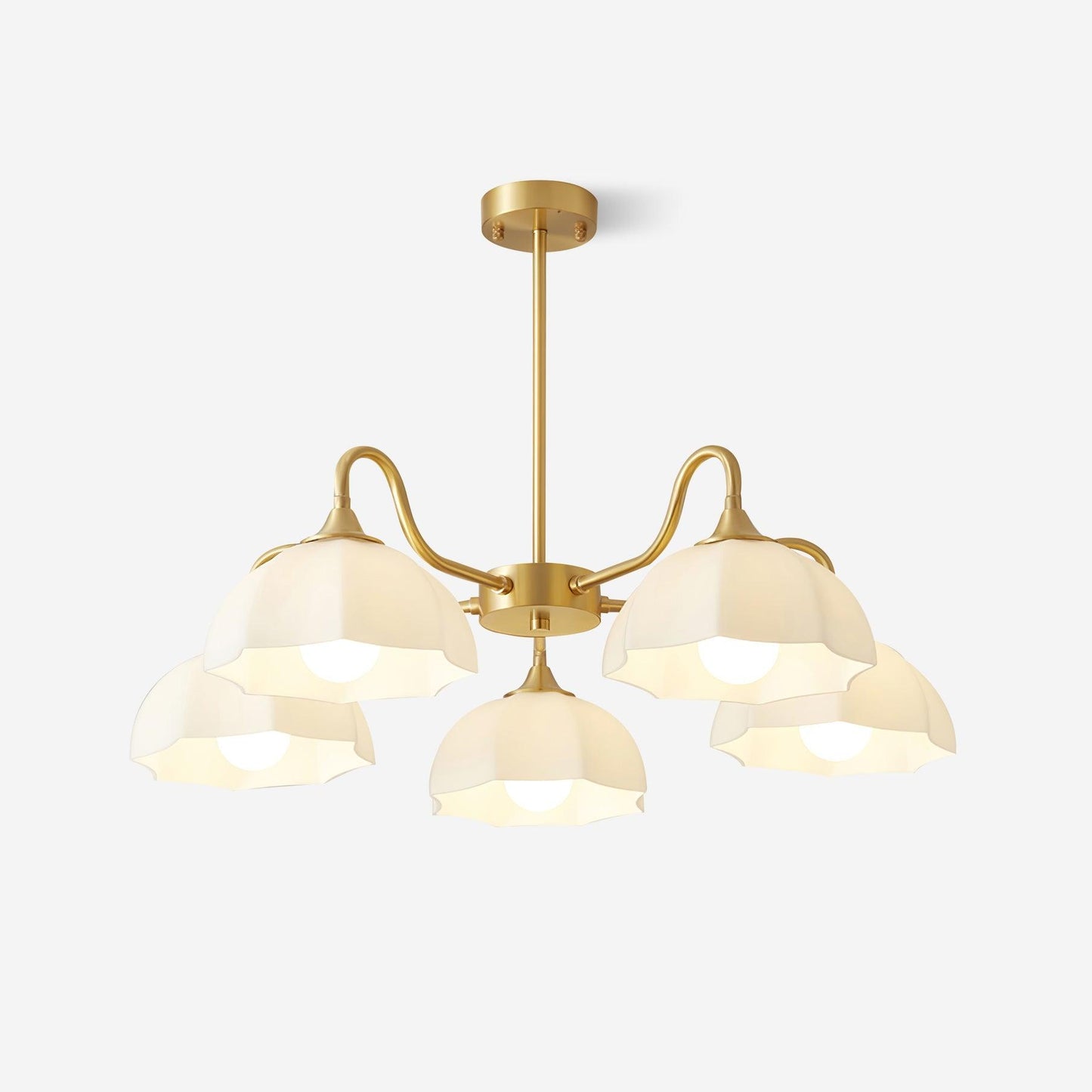 Octagonal Glass Bowl Chandelier - YIOSI