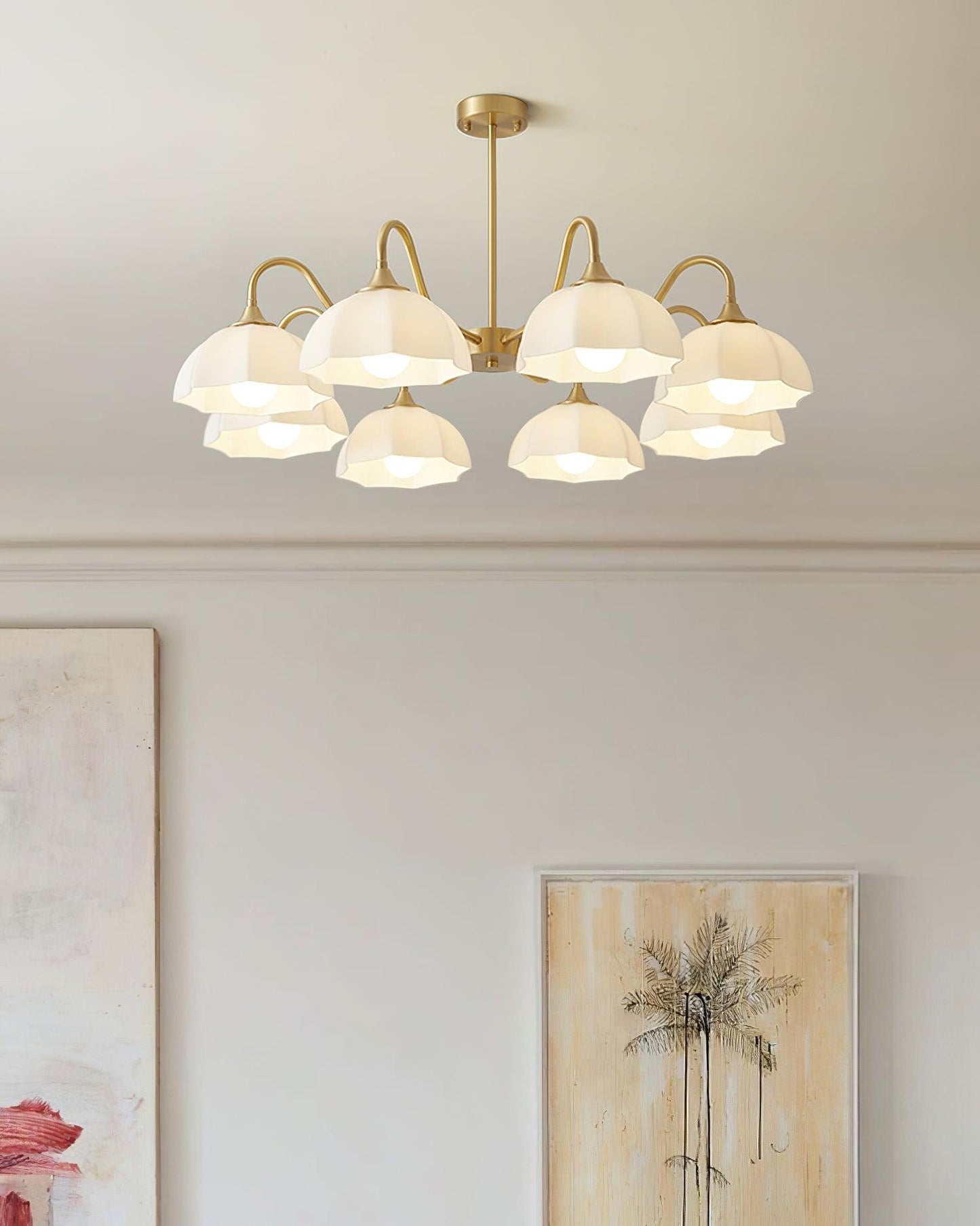 Octagonal Glass Bowl Chandelier - YIOSI